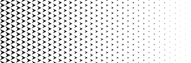 desenho horizontal de meia-tona preta de flecha para padrão e fundo