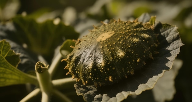 Desenho intrincado da natureza Um close de uma vagem de sementes em floração