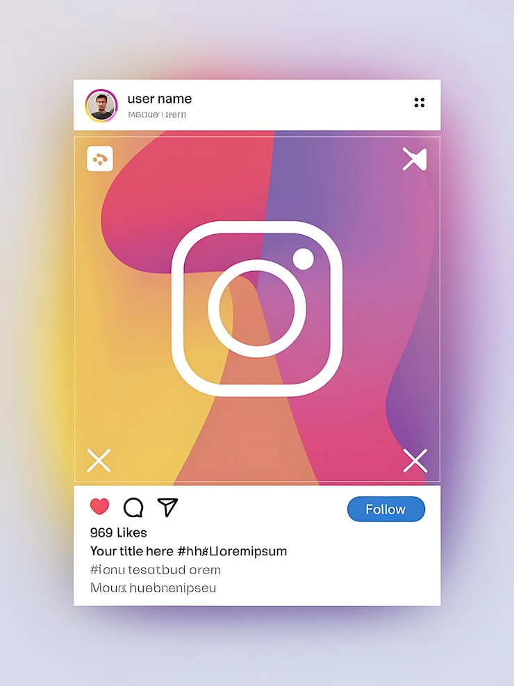 Foto desenho minimalista de amostras de postagens do instagram
