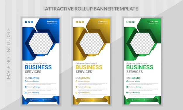 Desenho moderno de banners de negócios para o seu negócio profissional