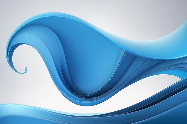 Desenho moderno de onda de fundo azul suave e fluente