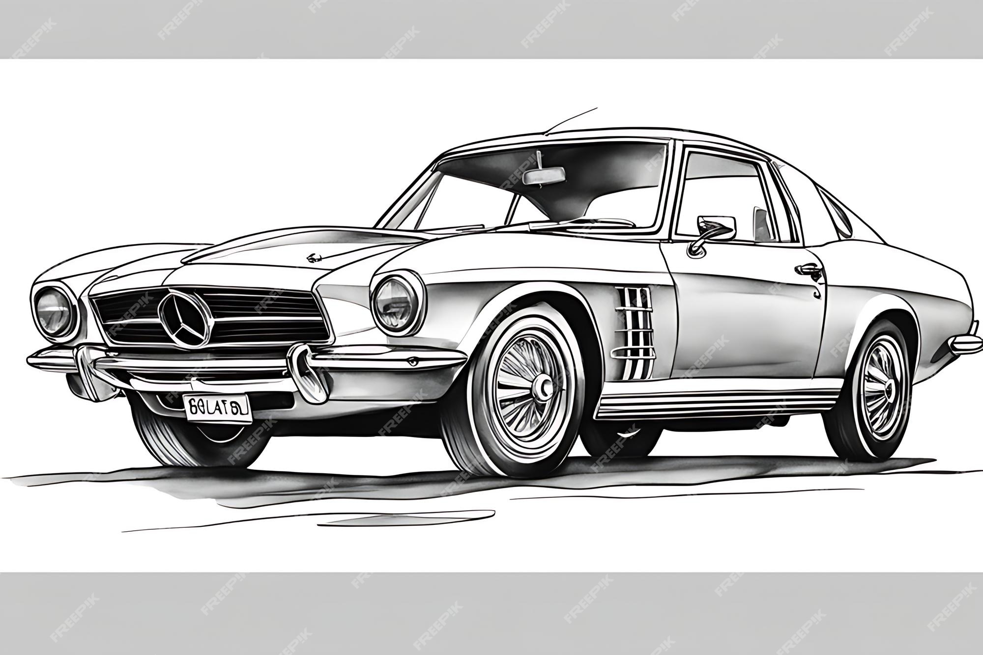 Fundo Desenho De Um Velho Carro Clássico Para Colorir Fundo, Imagens Para Colorir  Carros, Carro, Powerpoint Do Carro Imagem de plano de fundo para download  gratuito