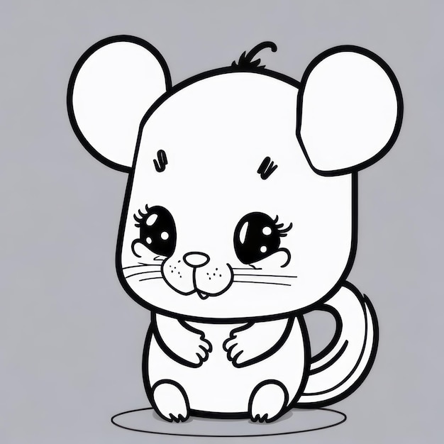 desenho para colorir para crianças rato rato