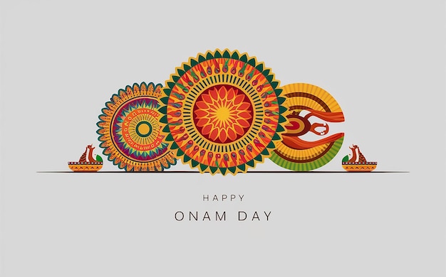 Desenho requintado de Rangoli para o Dia de Onam