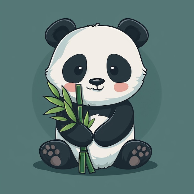 Desenho vetorial de panda bonito