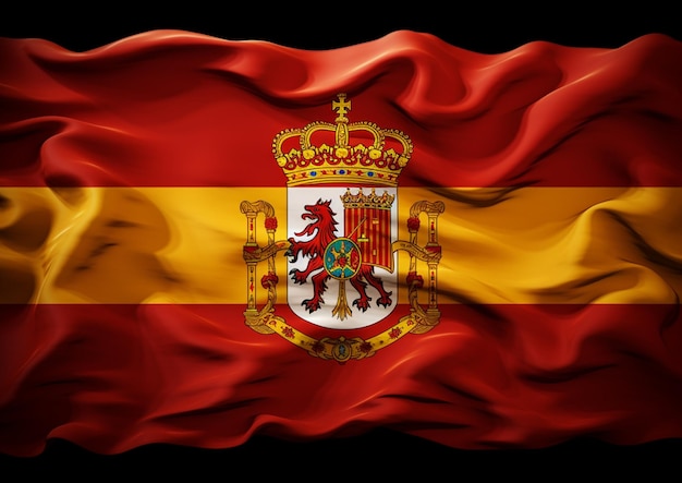 Desenho vetorizado da bandeira da Espanha