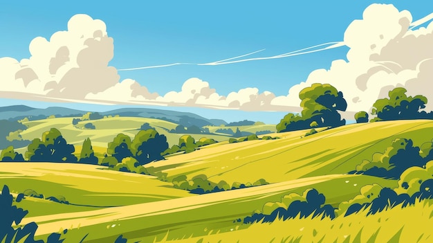 Desenhos animados de paisagens incrivelmente bonitas ideais como desenhos de fundo para uso na web com paisagens europeias