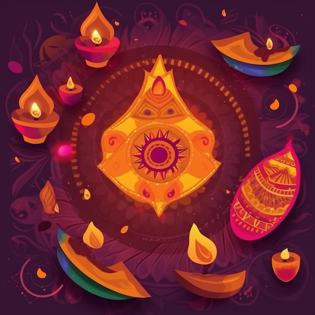 Foto desenhos animados diwali