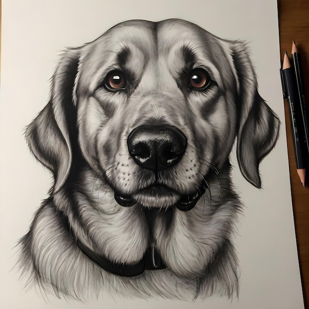 Foto desenhos artísticos de cães