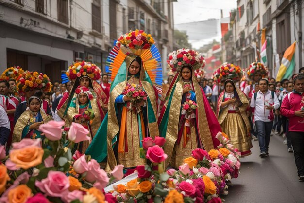 Desenhos com a Mãe de Deus para Da de la Virgen de Guadalupe e Santa Rosa de Lima