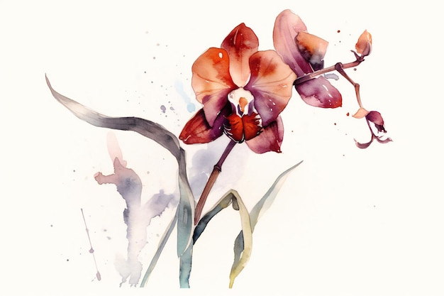 desenhos de flores em aquarela