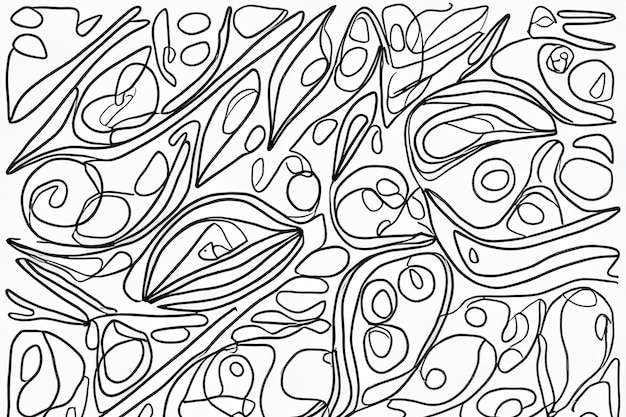 Desenhos de linhas cinzentas de formas orgânicas de fundo