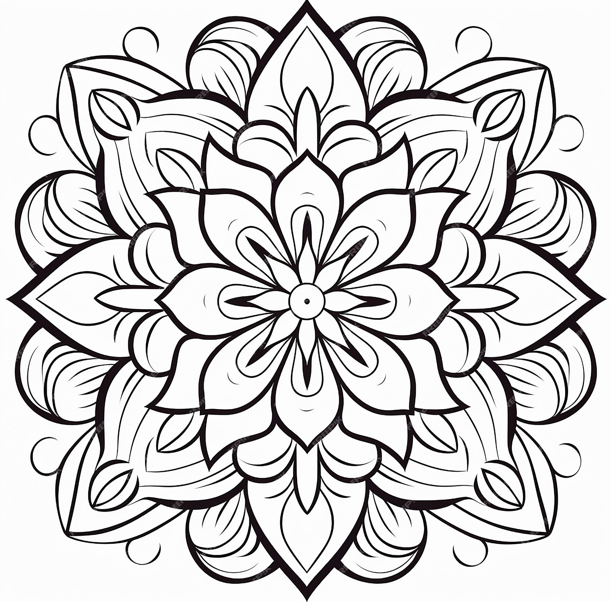 Desenhos de Mandalas para Colorir, Pintar e Imprimir 