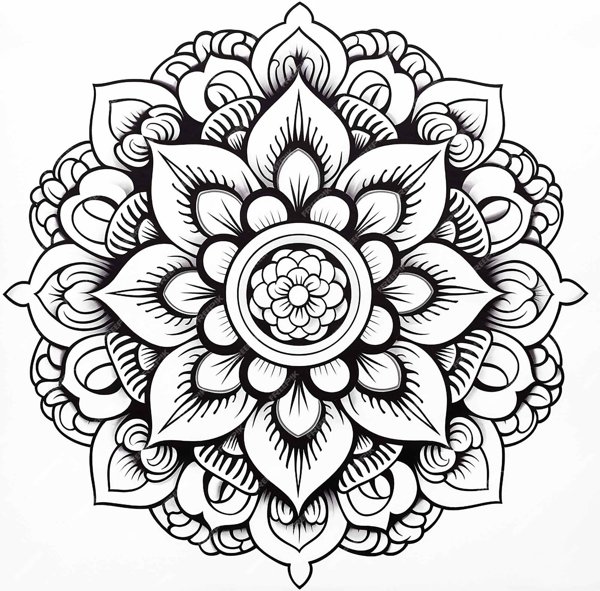 Mandala Para Colorir Grátis Modelo