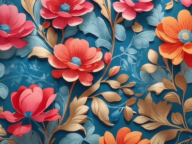 Desenhos de papel de parede floral