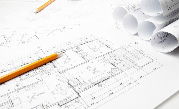 Desenhos de planejamento de construção