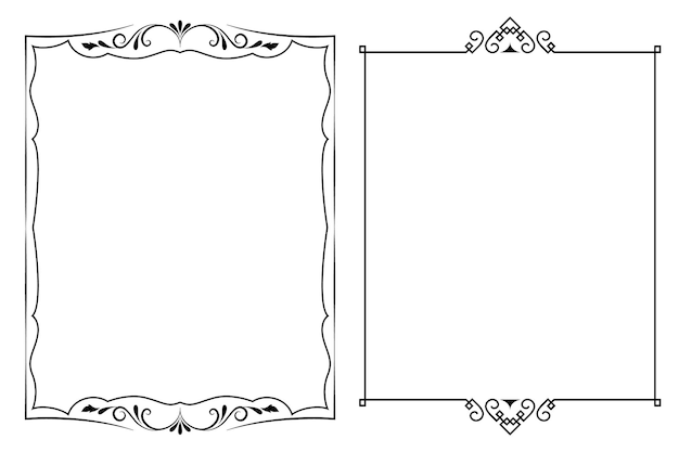 Desenhos de quadros ornamentados