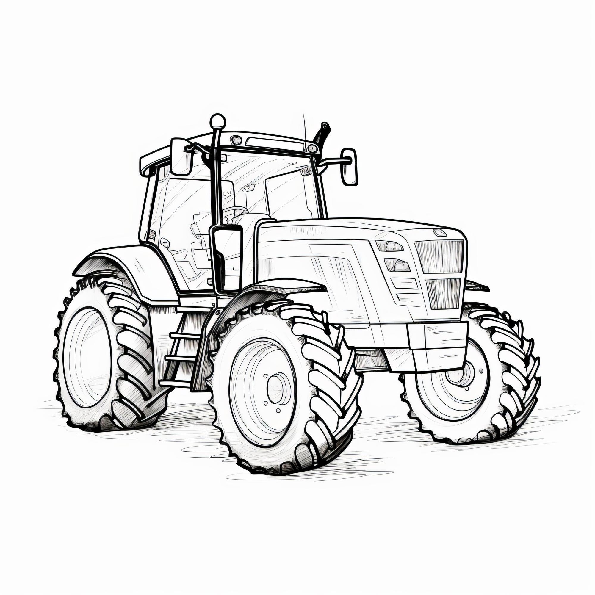 Desenho de Trator john Deere para colorir