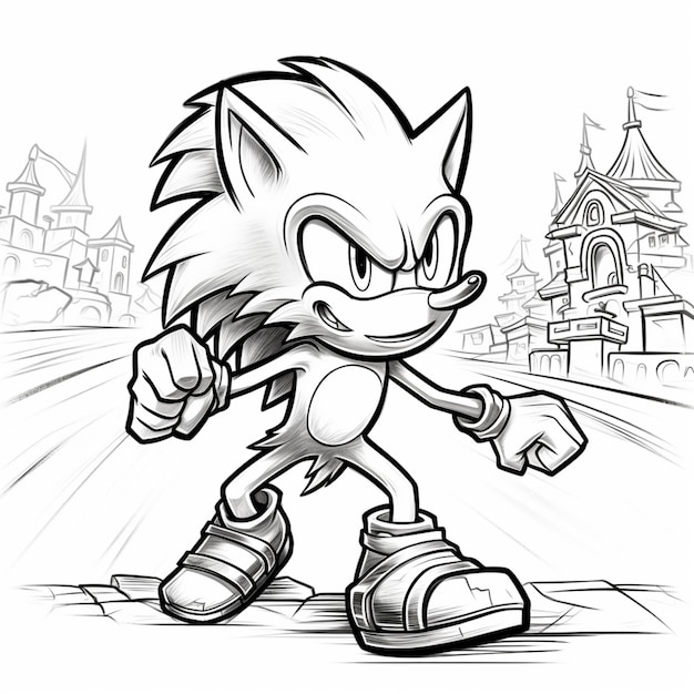 Desenhos de colorir-Sonic