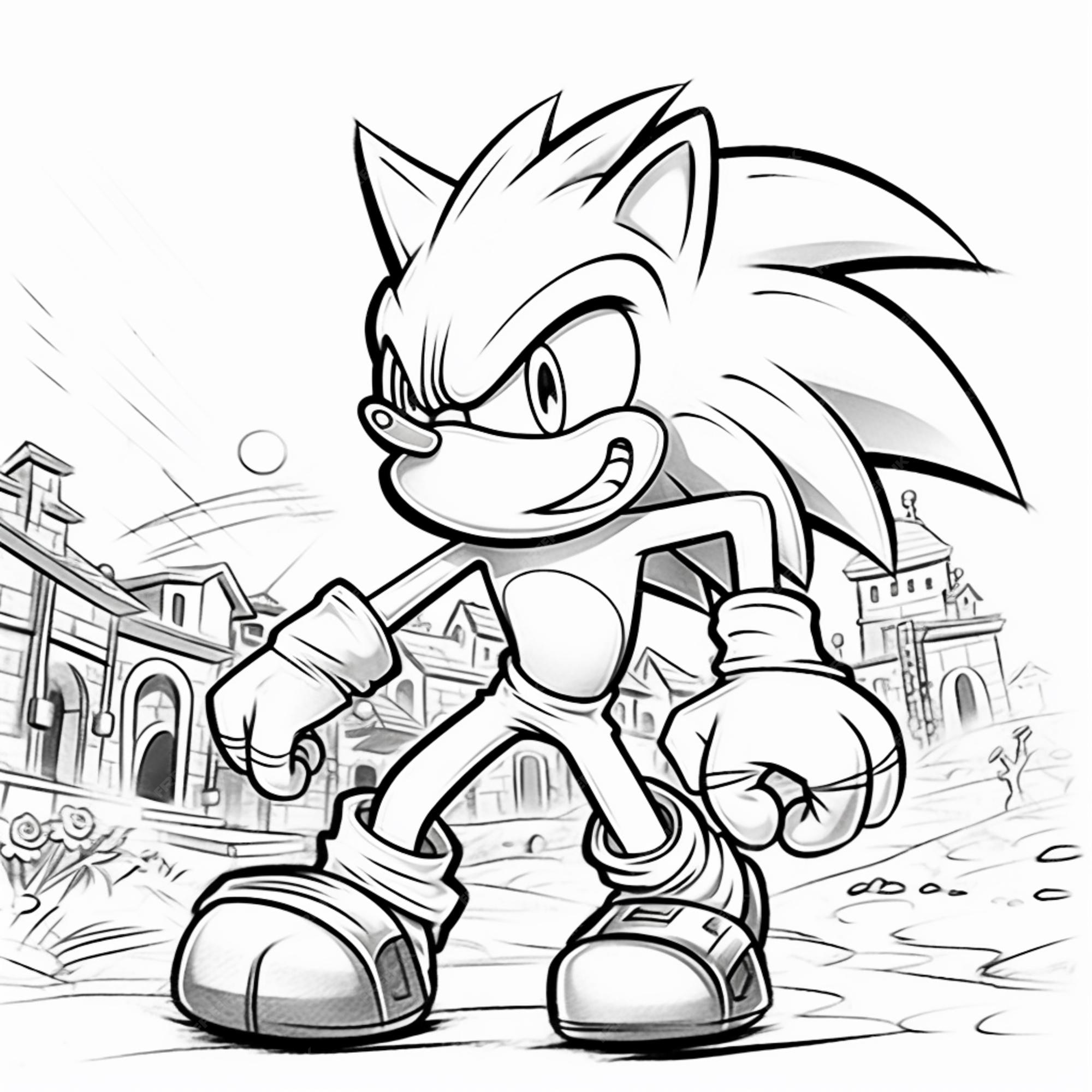 Desenhos do Sonic - Modelos para Colorir