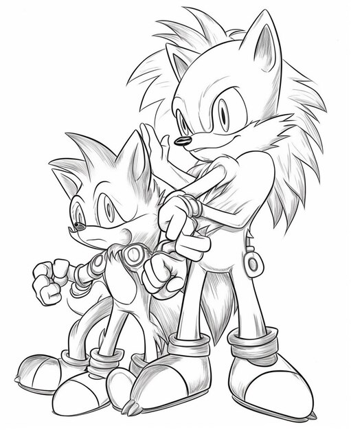 Desenhos que Fiz Numa App de Colorir do Sonic