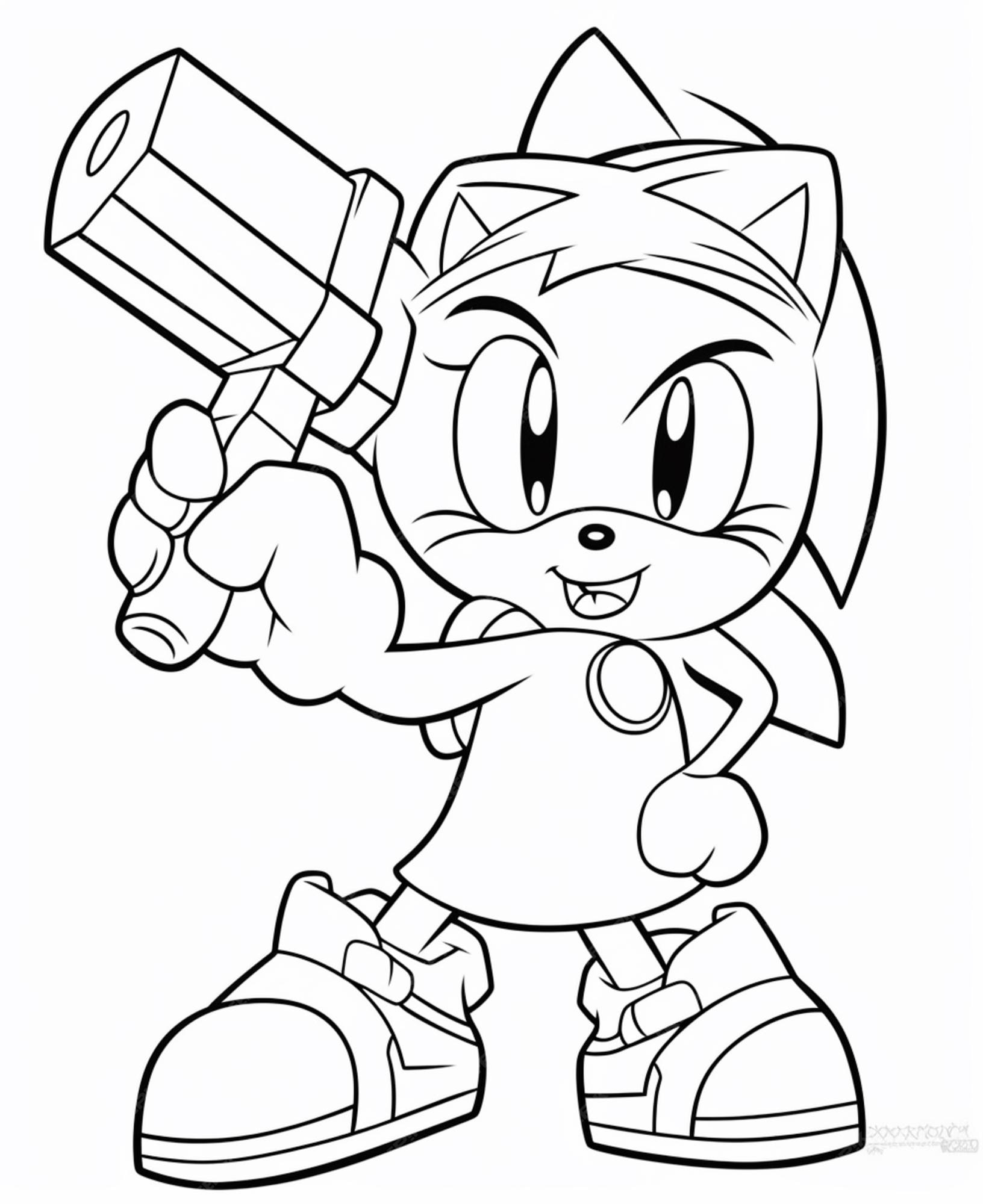 59 desenhos do Sonic para colorir