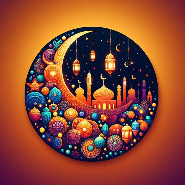 Foto desenhos para todos os eventos islâmicos como mahe ramadan e eid ul fitr