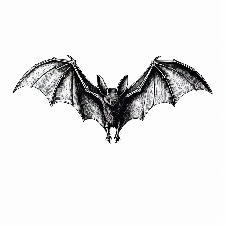 Foto desenhos únicos de tatuagem de morcego inspirados em alastair magnaldo