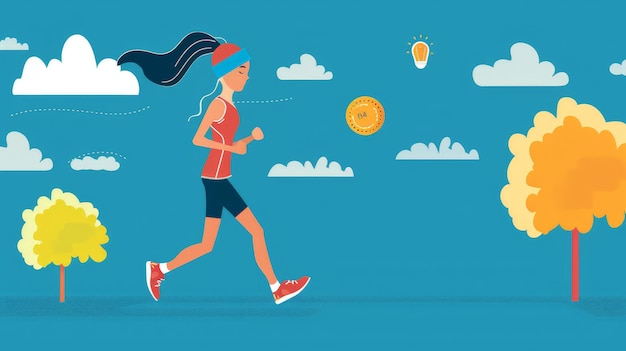 Desenvolver um infográfico mostrando os benefícios para a saúde mental da corrida, como alívio do estresse, melhoria do humor e melhoria da função cognitiva