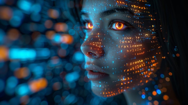 Desenvolvimento de software com bots de chat de IA Redes neurais codificação de texto de programa Inteligência artificial em imagem Cyborgs robóticos que ajudam os programadores a criar software