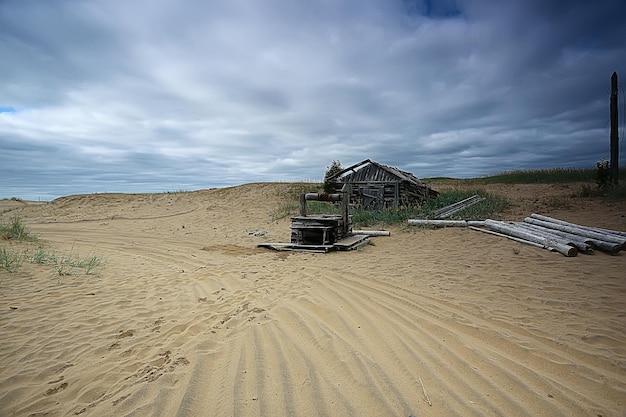 desertificação, conceito de mudança climática, aquecimento global / paisagem desértica