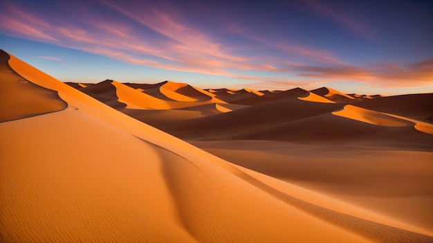 Deserto ao pôr-do-sol Inteligência Artificial Generativa