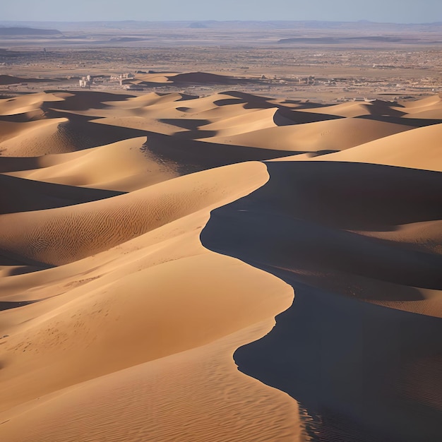 Deserto de areia quente em arte generativa diurna por ia