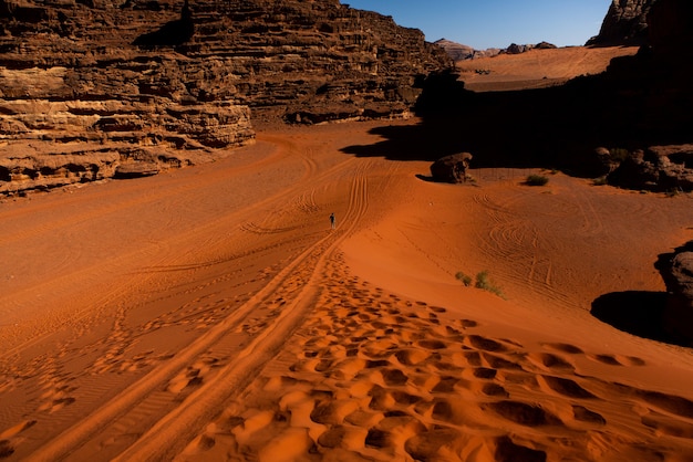 Deserto de wadi rum na jordânia