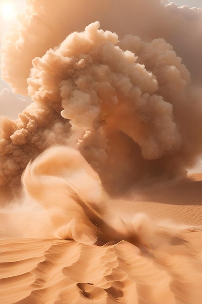 deserto do saara uma bela imagem com ultra realista tempestade de areia