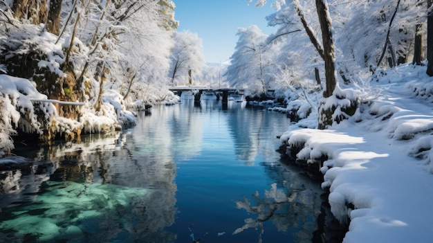 Desfiladeiro de Oirase no inverno Prefeitura de Aomori Japão