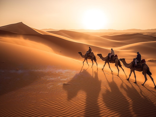 Desfile de Camelos Uma Jornada pelo Deserto da Arábia