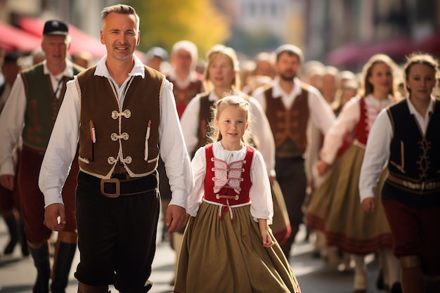 Desfile con ocasión del Oktoberfest, el festival folclórico más grande del mundo de Múnich, Alemania