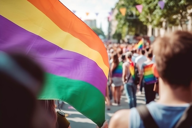 Desfile del Orgullo LGBT generativo ai