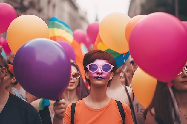 Desfile del Orgullo LGBT generativo ai