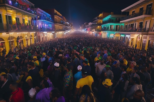Desfiles de Mardi Gras por las calles de Nueva OrleansLa gente celebró alocadamenteCelebración del carnaval
