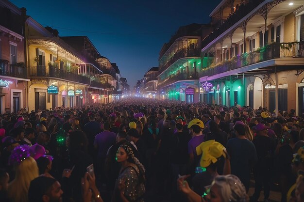 Desfiles de Mardi Gras por las calles de Nueva OrleansLa gente celebró alocadamenteCelebración del carnaval