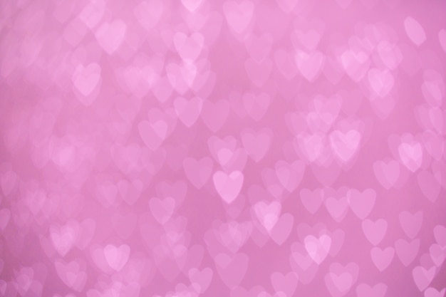 Foto desfocado, luzes, bokeh, fundo, cor-de-rosa, corações