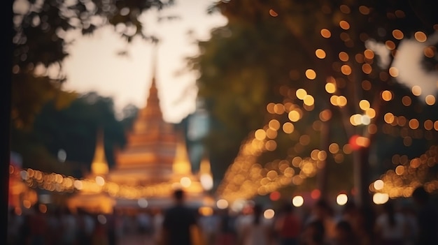 Desfocar bokeh vídeo parque público período de férias destino turístico