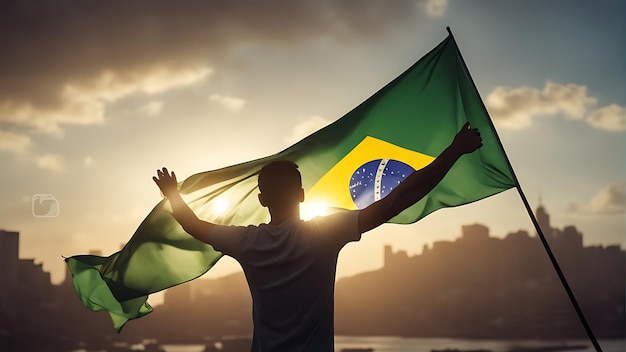 Desfraldando as cores da liberdade com o povo da bandeira Alegria e orgulho no Dia da Independência do Brasil