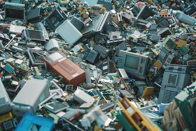 Deshechos electrónicos y basura para el reciclaje