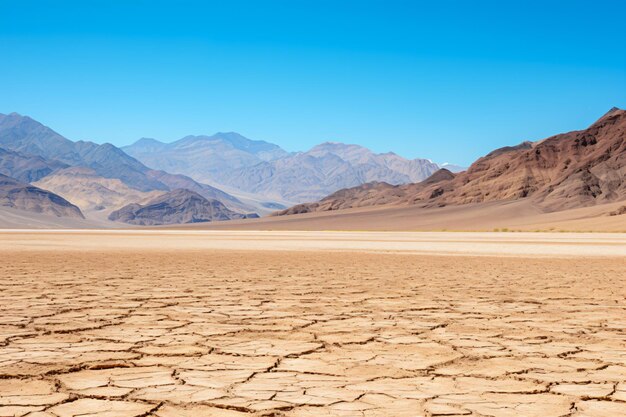 un desierto con algunas montañas al fondo