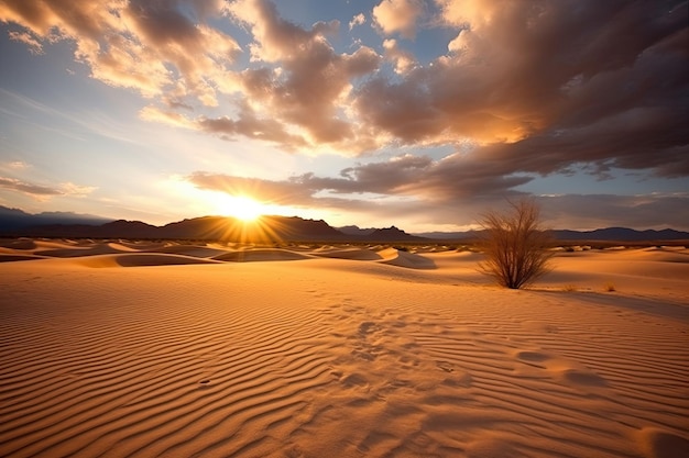 Desierto con arena seca concepto de calentamiento global fondo natural