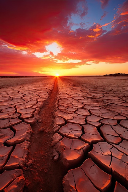 Desierto con arena seca concepto de calentamiento global fondo natural