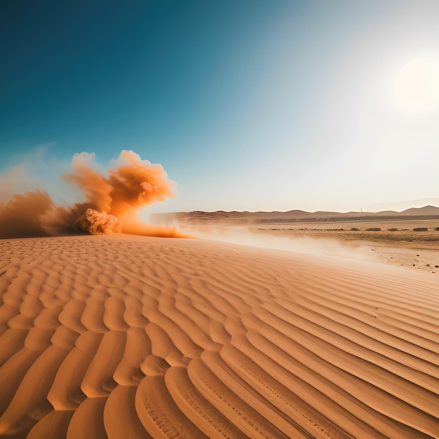 Desierto arena tormenta nube generativa ai